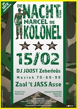 Flyer retro-fuif Nacht van Marcel de Kolonel 2020